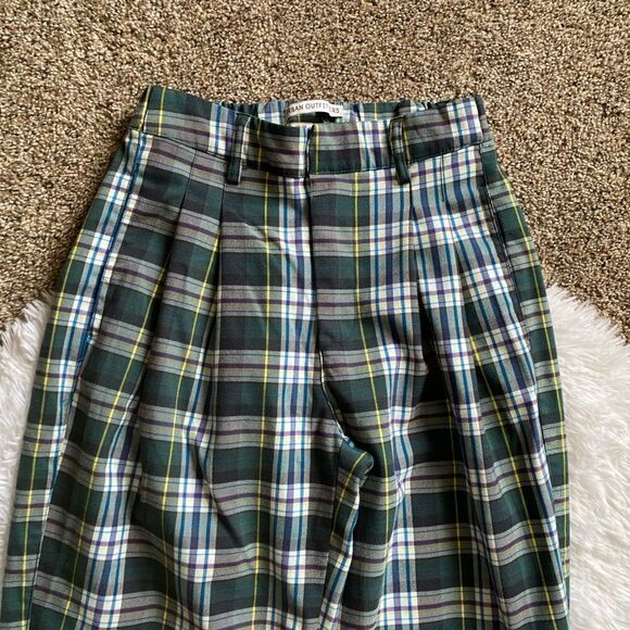 Urban Outfitters Plaid Pants Womens Size XS Green - Picture 3 of 9